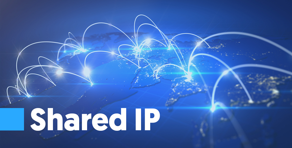 Shared IP A shared IP is an IP that is used by more than one sender. They are provided usually through companies like MailChimp. The benefits of using a shared IP are usually associated with cost, and there is no need to maintain or warm up the IP. The problems associated usually with shared IP is that they are more focused on sender reputation.