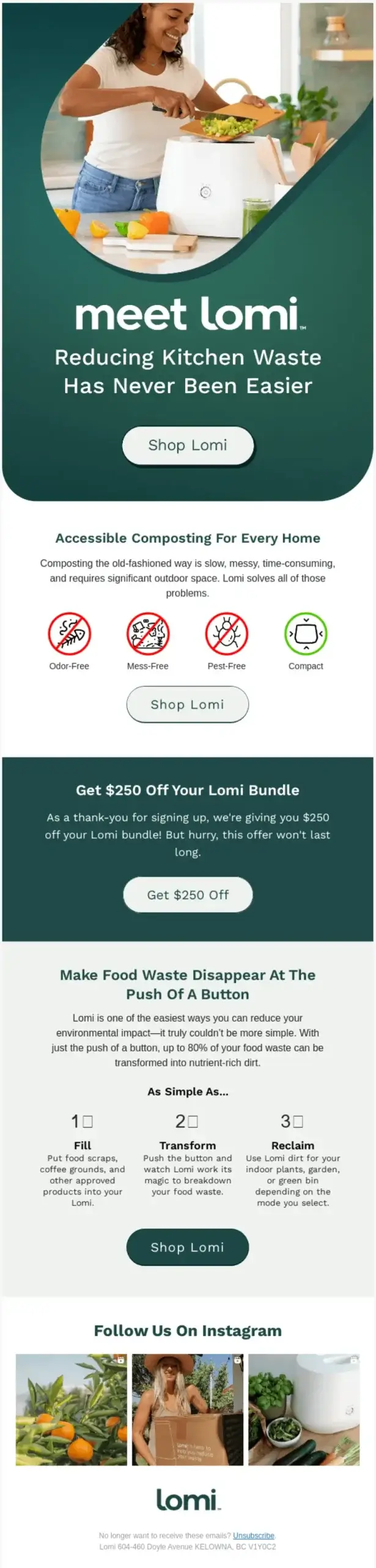 Lomi Welcome Email